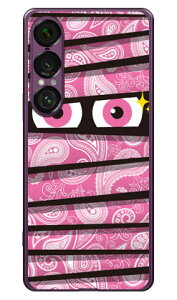 ミイラくん ペイズリーピンク (ソフトTPUクリア) Xperia 1 VII YESNO Xperia 1 VII ケース Xperia 1 VII カバー エクスペリア1 vii 本体 保護 SO-51F SO51F SOG15 A501SO ソフトケース ソフトカバー 送料無料