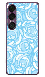 ローズポップ パステルブルー (ソフトTPUクリア) Xperia 1 VII YESNO Xperia 1 VII ケース Xperia 1 VII カバー エクスペリア1 vii 本体 保護 SO-51F SO51F SOG15 A501SO ソフトケース ソフトカバー 送料無料