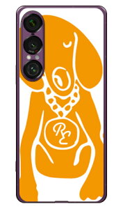 Dog ホワイト×オレンジ design by ROTM (ソフトTPUクリア) Xperia 1 VII SECOND SKIN Xperia 1 VII ケース Xperia 1 VII カバー エクスペリア1 vii 本体 保護 SO-51F SO51F SOG15 A501SO ソフトケース ソフトカバー 送料無