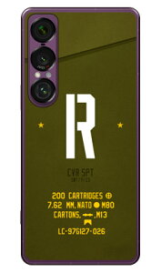 Cf LTD �~���^���[ �C�j�V���� �A���t�@�x�b�g R �J�[�L (�N���A) Xperia 1 VII SOG15 SO-51F A501SO XQ-FS44 Coverfull �{�� �ی� �n�[�h�P�[�X �X�}�z�J�o�[�@��������