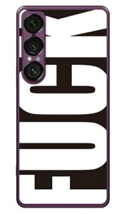 Cf LTD FUCK�i�t�@�b�N�j �� �u���b�N (�N���A) Xperia 1 VII SOG15 SO-51F A501SO XQ-FS44 Coverfull �{�� �ی� �n�[�h�P�[�X �X�}�z�J�o�[�@��������