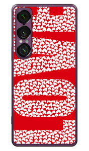 LOVE�i�z���C�g×���b�h�j (�N���A) Xperia 1 VII SOG15 SO-51F A501SO XQ-FS44 Coverfull �{�� �ی� �n�[�h�P�[�X �X�}�z�J�o�[�@��������