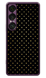 Cf LTD �u���b�N×�S�[���h�R���N�V�����V���[�Y �h�b�g�i���j (�N���A) Xperia 1 VII SOG15 SO-51F A501SO XQ-FS44 Coverfull �{�� �ی� �n�[�h�P�[�X �X�}�z�J�o�[�@��������