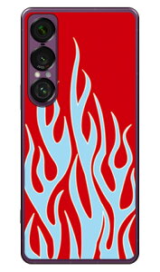 �t�@�C���[�p�^�[�� ���b�h×�T�b�N�X�u���[ (�N���A) Xperia 1 VII SOG15 SO-51F A501SO XQ-FS44 SECOND SKIN �{�� �ی� �n�[�h�P�[�X �X�}�z�J�o�[�@��������