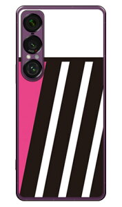 PINK �� BLACK �s���N (�N���A) design by ROTM Xperia 1 VII SOG15 SO-51F A501SO XQ-FS44 SECOND SKIN �{�� �ی� �n�[�h�P�[�X �X�}�z�J�o�[�@��������