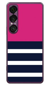 Plain border �s���N (�N���A) design by ROTM Xperia 1 VII SOG15 SO-51F A501SO XQ-FS44 SECOND SKIN �{�� �ی� �n�[�h�P�[�X �X�}�z�J�o�[�@��������