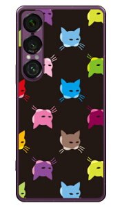 SINDEE �uCat-World �i�u���b�N�j�v (�N���A) Xperia 1 VII SOG15 SO-51F A501SO XQ-FS44 SECOND SKIN �{�� �ی� �n�[�h�P�[�X �X�}�z�J�o�[�@��������