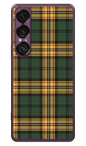 �`�F�b�N �O���[��×�C�G���[ (�N���A) Xperia 1 VII SOG15 SO-51F A501SO XQ-FS44 SECOND SKIN �{�� �ی� �n�[�h�P�[�X �X�}�z�J�o�[�@��������