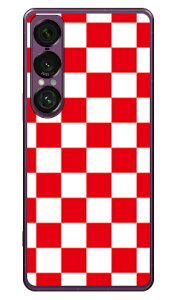 �`�F�b�J�[�t���b�O ���b�h×�z���C�g (�N���A) Xperia 1 VII SOG15 SO-51F A501SO XQ-FS44 SECOND SKIN �{�� �ی� �n�[�h�P�[�X �X�}�z�J�o�[�@��������