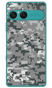 DIGITAL camouflage �O���[ (�N���A) design by Moisture Xperia 10 VII SOG16 SO-52F A502SO XQ-FE44 SECOND SKIN �{�� �ی� �n�[�h�P�[�X �X�}�z�J�o�[�@��������