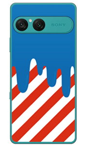 DRIP �u���[ ���b�h (�N���A) Xperia 10 VII SOG16 SO-52F A502SO XQ-FE44 SECOND SKIN �{�� �ی� �n�[�h�P�[�X �X�}�z�J�o�[�@��������