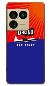 YESNO AIR LINES ���b�h×�u���[ (�N���A) Xperia 1 VIII SOG17 SO-51G A601SO XQ-GE44 YESNO �{�� �ی� �n�[�h�P�[�X �X�}�z�J�o�[�@��������