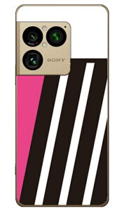 PINK �� BLACK �s���N (�N���A) design by ROTM Xperia 1 VIII SOG17 SO-51G A601SO XQ-GE44 SECOND SKIN �{�� �ی� �n�[�h�P�[�X �X�}�z�J�o�[�@��������