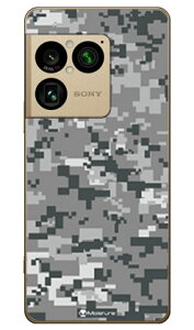 DIGITAL camouflage �O���[ (�N���A) design by Moisture Xperia 1 VIII SOG17 SO-51G A601SO XQ-GE44 SECOND SKIN �{�� �ی� �n�[�h�P�[�X �X�}�z�J�o�[�@��������