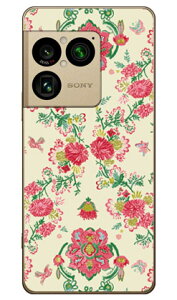 SINDEE �uNation Flower�v (�N���A) Xperia 1 VIII SOG17 SO-51G A601SO XQ-GE44 SECOND SKIN �{�� �ی� �n�[�h�P�[�X �X�}�z�J�o�[�@��������