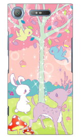 Milk's Design しらくらゆりこ 「メルヘンな森」 Xperia XZ1 SOV36・SO-01K・701SO au・docomo・SoftBank Coverfull xperia xz1 ケース xperia xz1 カバー xz1 ケース xz1 カバー エクスペリアxz1 ケース エクスペリアxz1 送料無料