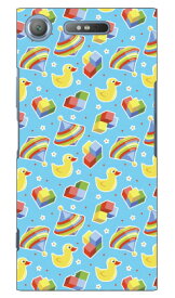 toyduck ブルー produced by COLOR STAGE Xperia XZ1 SOV36・SO-01K・701SO au・docomo・SoftBank Coverfull xperia xz1 ケース xperia xz1 カバー xz1 ケース xz1 カバー エクスペリアxz1 ケース エクスペリアxz1 送料無料