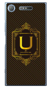 Cf LTD ���O�W���A���[�C�j�V���� U �S�[���h�C�G���[ �i�N���A�j Xperia XZ1 SOV36�ESO-01K�E701SO au�Edocomo�ESoftBank Coverfull xperia xz1 �P�[�X xperia xz1 �J�o�[ xz1 �P�[�X xz1 �J�o�[ �G�N�X�y���Axz1 �P�[�X 