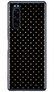 Cf LTD �u���b�N×�S�[���h�R���N�V�����V���[�Y �h�b�g�i���j �i�N���A�j Xperia 5 SOV41�ESO-01M�E901SO�EJ9260 au�Edocomo�ESoftBank�EMVNO�X�}�z�iSIM�t���[�[���j Coverfull xperia 5 �P�[�X xperia 5 �J�o�[ 5 �P