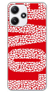 LOVE�i�z���C�g×���b�h�j (�N���A) Redmi 12 5G XIG03 A401XM Coverfull �{�� �ی� �n�[�h�P�[�X �X�}�z�J�o�[�@��������