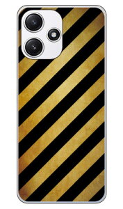 Cf LTD �u���b�N×�S�[���h�R���N�V�����V���[�Y �X�g���C�vA (�N���A) Redmi 12 5G XIG03 A401XM Coverfull �{�� �ی� �n�[�h�P�[�X �X�}�z�J�o�[�@��������
