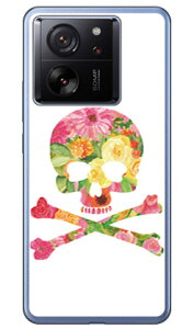 Flower skull �z���C�g Xiaomi 13T XIG04 (�\�t�gTPU) SECOND SKIN �P�[�X �J�o�[ �X�}�z�P�[�X �������� �ϏՌ� �v�����g �ی� �Ռ��z��