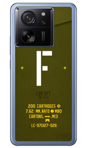 Cf LTD �~���^���[ �C�j�V���� �A���t�@�x�b�g F �J�[�L (�N���A) Xiaomi 13T XIG04 Coverfull �{�� �ی� �n�[�h�P�[�X �X�}�z�J�o�[�@��������