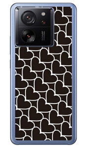 �n�[�g�X�g���C�v �u���b�N×�z���C�g (�N���A) Xiaomi 13T XIG04 SECOND SKIN �{�� �ی� �n�[�h�P�[�X �X�}�z�J�o�[�@��������