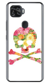 Flower skull ホワイト （クリア） design by ROTM ZTE a1 ZTG01 au SECOND SKIN ハードケース au ztg01 カバー ztg01 ケース zte a1 ztg01 カバー zte a1 ztg01 ケース ZTE a1 カバー ZTE a1 ケース android アンドロイド スマホ 送料無料