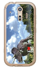 Dinosaur Design 恐竜デザインシリーズ 「トリケラトプス」 （ソフトTPUクリア） らくらくスマートフォン F-42A・me F-01L docomo らくらくスマートフォンme f-01l ケース らくらくスマートフォンme f-01l カバー らくらく スマホme ケース 送料無料