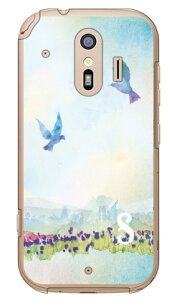 Cf LTD バード イニシャル S (クリア) らくらくスマートフォン F-42A・me F-01L docomo Coverfull らくらくスマートフォンme f-01l ケース らくらくスマートフォンme f-01l カバー らくらく スマホme ケー