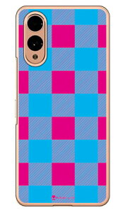Buffalo check �s���N×�u���[ (�N���A) design by Moisture arrows We2 F-52E FCG02 A402FC M07 SECOND SKIN �{�� �ی� �n�[�h�P�[�X �X�}�z�J�o�[�@��������