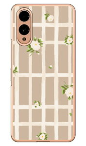 SINDEE �uFlower Grid �i�x�[�W���j�v (�N���A) arrows We2 F-52E FCG02 A402FC M07 SECOND SKIN �{�� �ی� �n�[�h�P�[�X �X�}�z�J�o�[�@��������