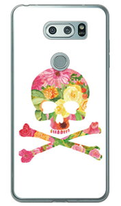 Flower skull �z���C�g �i�\�t�gTPU�N���A�j design by ROTM V30+ L-01K�EJOJO L-02K�Eisai V30+ LGV35 docomo�Eau SECOND SKIN v30+ �P�[�X v30+ �J�o�[ V30 �W���W�� �C�T�C l-01k l-02k lgv35 �P�[�X V30 �W���W�� �C�T�C l-01k l-0