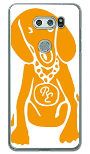 Dog �z���C�g×�I�����W design by ROTM �i�N���A�j V30+ L-01K�EJOJO L-02K�Eisai V30+ LGV35 docomo�Eau SECOND SKIN v30+ �P�[�X v30+ �J�o�[ V30 �W���W�� �C�T�C l-01k l-02k lgv35 �P�[�X V30 �W���W�� �C�T�C l-01k l-02k ��