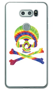 Psychedelic skull �O���[��×�C�G���[ �i�N���A�j design by ROTM V30+ L-01K�EJOJO L-02K�Eisai V30+ LGV35 docomo�Eau SECOND SKIN v30+ �P�[�X v30+ �J�o�[ V30 �W���W�� �C�T�C l-01k l-02k lgv35 �P�[�X V30 �W���W�� �C�T�C 