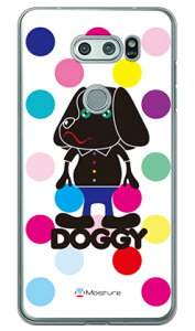 Doggy �}���`�J���[�h�b�g �i�N���A�j design by Moisture V30+ L-01K�EJOJO L-02K�Eisai V30+ LGV35 docomo�Eau SECOND SKIN v30+ �P�[�X v30+ �J�o�[ V30 �W���W�� �C�T�C l-01k l-02k lgv35 �P�[�X V30 �W���W�� �C�T�C l-01k ��