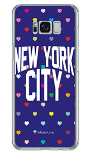 NYC �}���`�n�[�g�h�b�g�l�C�r�[ �i�N���A�j design by Moisture Galaxy S8+ �iPLUS�j SC-03J�ESCV35 docomo�Eau SECOND SKIN galaxy s8 plus �P�[�X galaxy s8 plus �J�o�[ �M�����N�V�[s8 �v���X �P�[�X �M�����N�V�[s8 �v