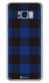 Buffalo check ブルー （クリア） design by Moisture Galaxy S8+ （PLUS） SC-03J・SCV35 docomo・au SECOND SKIN galaxy s8 plus ケース galaxy s8 plus カバー ギャラクシーs8 プラス ケース ギャラクシーs8 プラス カバー sc-03j 送料無料