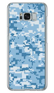 DIGITAL camouflage �u���[ �i�N���A�j design by Moisture Galaxy S8+ �iPLUS�j SC-03J�ESCV35 docomo�Eau SECOND SKIN galaxy s8 plus �P�[�X galaxy s8 plus �J�o�[ �M�����N�V�[s8 �v���X �P�[�X �M�����N�V�[s8 �v���X �J�o�[
