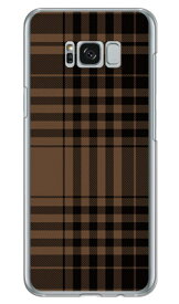 チェック ブラウン×ブラック （クリア） Galaxy S8+ （PLUS） SC-03J・SCV35 docomo・au SECOND SKIN galaxy s8 plus ケース galaxy s8 plus カバー ギャラクシーs8 プラス ケース ギャラクシーs8 プラス カバー sc-03j ケース 送料無料