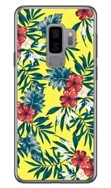 リゾートフラワー イエロー （クリア） Galaxy S9+ SC-03K・SCV39 docomo・au SECOND SKIN galaxy s9+ ケース galaxy s9+ カバー ギャラクシーs9+ ケース ギャラクシーs9+ カバー sc-03k ケース sc-03k カバー scv39 ケース scv39 カバー 送料無料