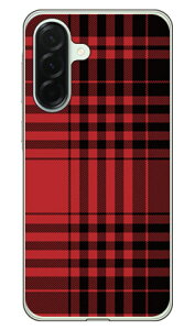 �`�F�b�N ���b�h×�u���b�N (�N���A) Galaxy A36 5G SC-54F SM-A366Q SECOND SKIN �{�� �ی� �n�[�h�P�[�X �X�}�z�J�o�[�@��������