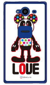 Love Panda （クリア） design by Moisture AQUOS ZETA SH-01H docomo SECOND SKIN sh－01h ケース sh－01h カバー sh01h ケース sh01h カバー sh01hケース sh01hカバー aquos zeta sh－01h ケース aquos zeta sh－01h カバー 送料無料