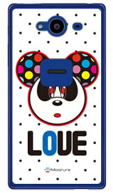 Love Panda ブラックドット （クリア） design by Moisture AQUOS ZETA SH-01H docomo SECOND SKIN sh－01h ケース sh－01h カバー sh01h ケース sh01h カバー sh01hケース sh01hカバー aquos zeta sh－01h ケース aquos zeta 送料無料