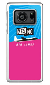 YESNO AIR LINES サックスブルー×ピンク （クリア） AQUOS R6 SH-51B・A101SH・SH-M22 docomo・SoftBank・MVNOスマホ（SIMフリー端末） YESNO sh-51b a101sh カバー sh-51b a101sh ケース aquos r6 sh-51b a101sh ケース aquos r6 送料無料