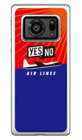 YESNO AIR LINES レッド×ブルー （ソフトTPUクリア） AQUOS R6 SH-51B・A101SH・SH-M22 docomo・SoftBank・MVNOスマホ（SIMフリー端末） YESNO sh-51b a101sh カバー sh-51b a101sh ケース aquos r6 sh-51b a101sh ケース 送料無料