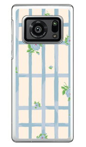 SINDEE 「Flower Grid (オフホワイト)」 (クリア) AQUOS R6 SH-51B・A101SH docomo・SoftBank SECOND SKIN sh-51b a101sh カバー sh-51b a101sh ケース aquos r6 sh-51b a101sh ケース aquos r6 sh-51b a101sh カバー 送料無料