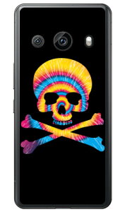 Psychedelic skull �u���[×�C�G���[ (�N���A) design by ROTM AQUOS R8 pro SH-51D A301SH SH-R80P SECOND SKIN �{�� �ی� �n�[�h�P�[�X �X�}�z�J�o�[�@��������