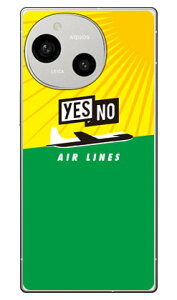 YESNO AIR LINES �C�G���[×�O���[�� (�N���A) AQUOS R9 SH-51E A401SH SH-M28 YESNO �{�� �ی� �n�[�h�P�[�X �X�}�z�J�o�[�@��������
